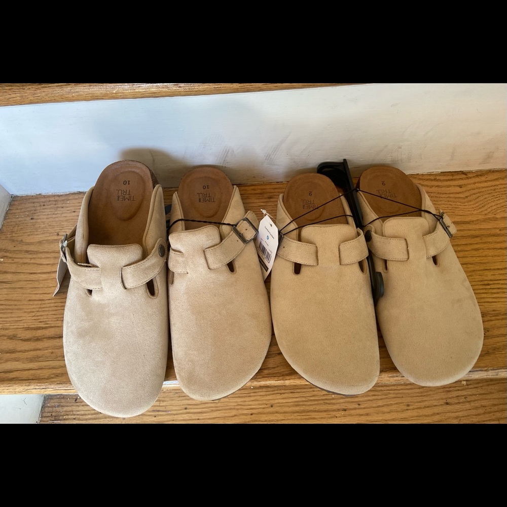 Time and tru mule tan shoes size 9 and 10